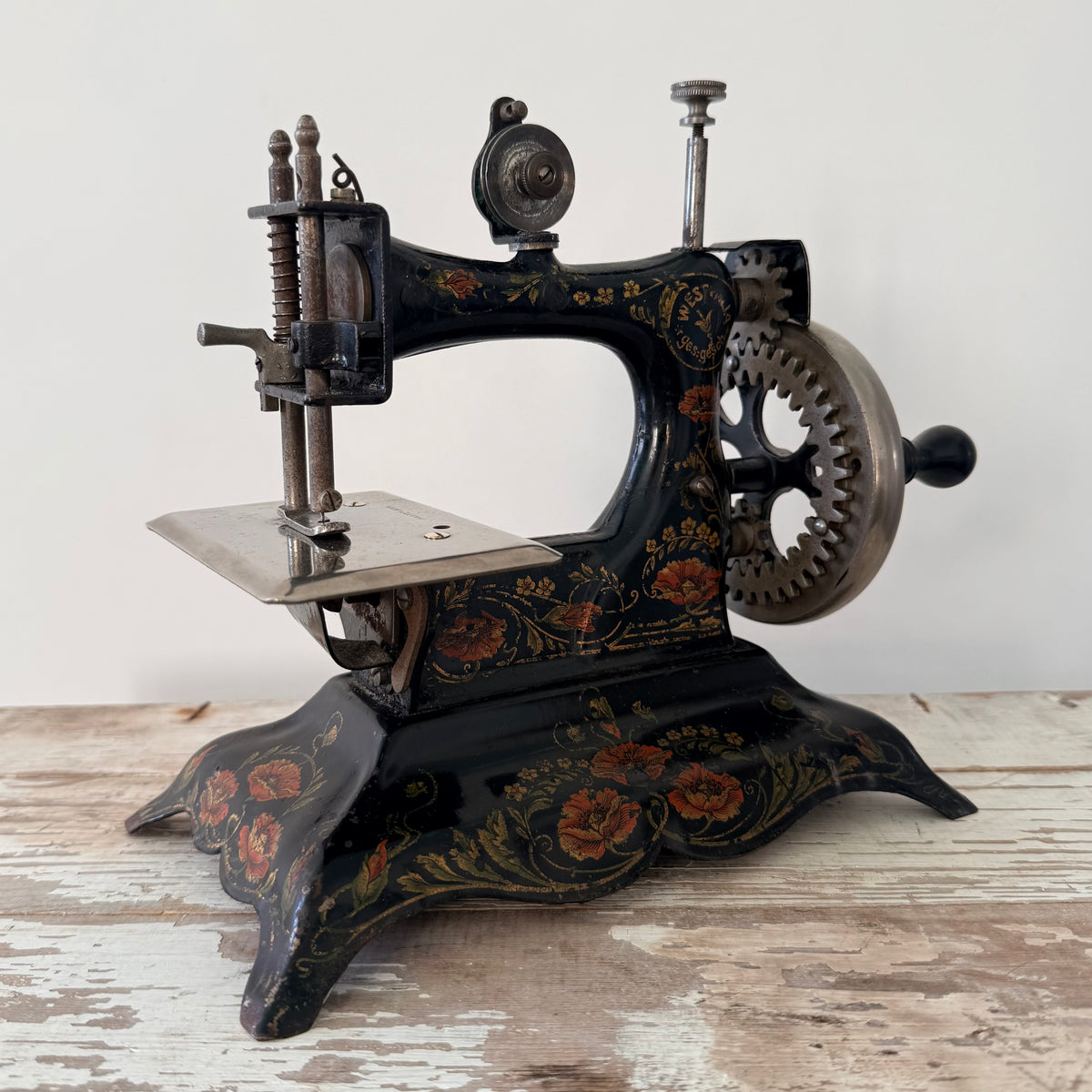 Antique German Westfalia No. 7 Miniature Hand-Crank Sewing Machine c.1900