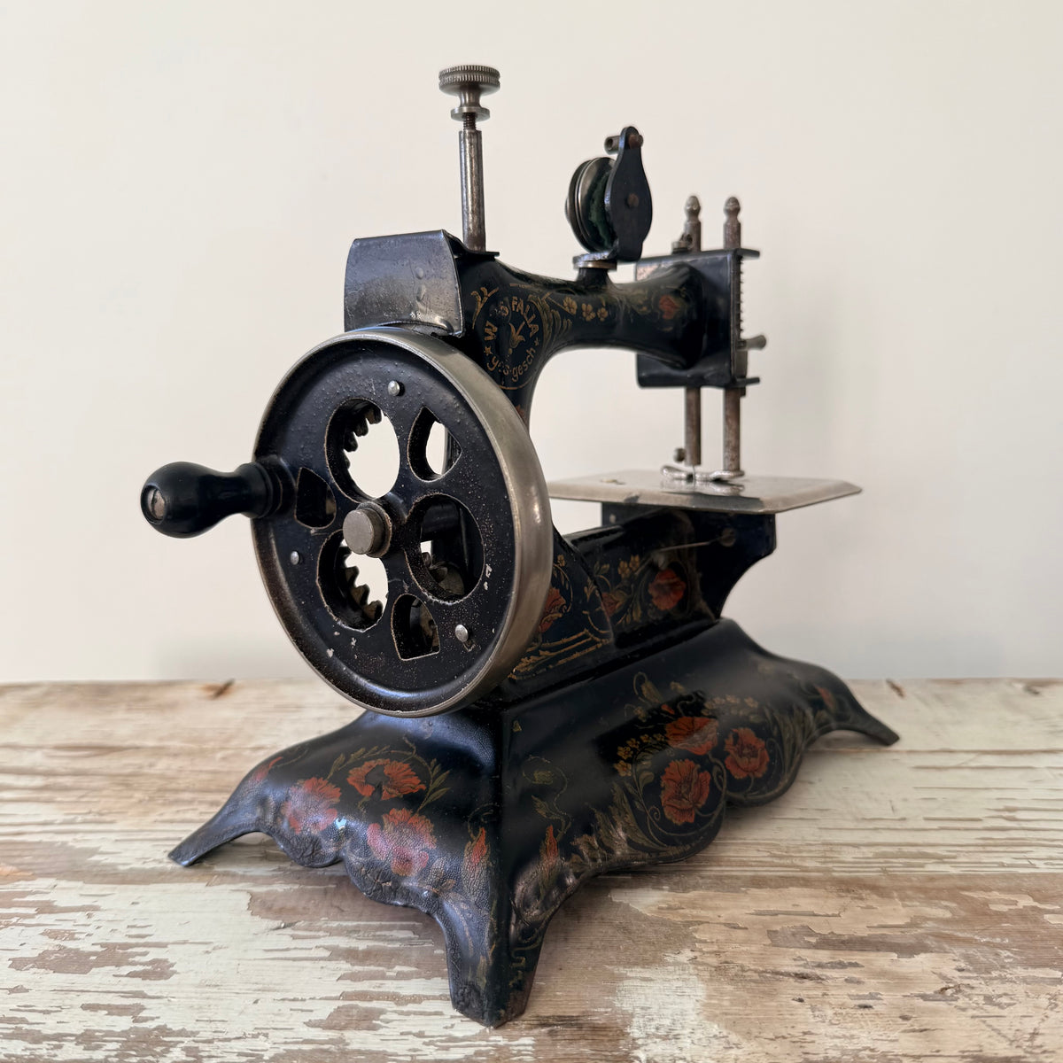 Antique German Westfalia No. 7 Miniature Hand-Crank Sewing Machine c.1900