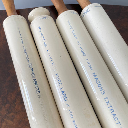 Antique Isobel Ironstone Advertising Rolling Pin – Choice of 4 Variants