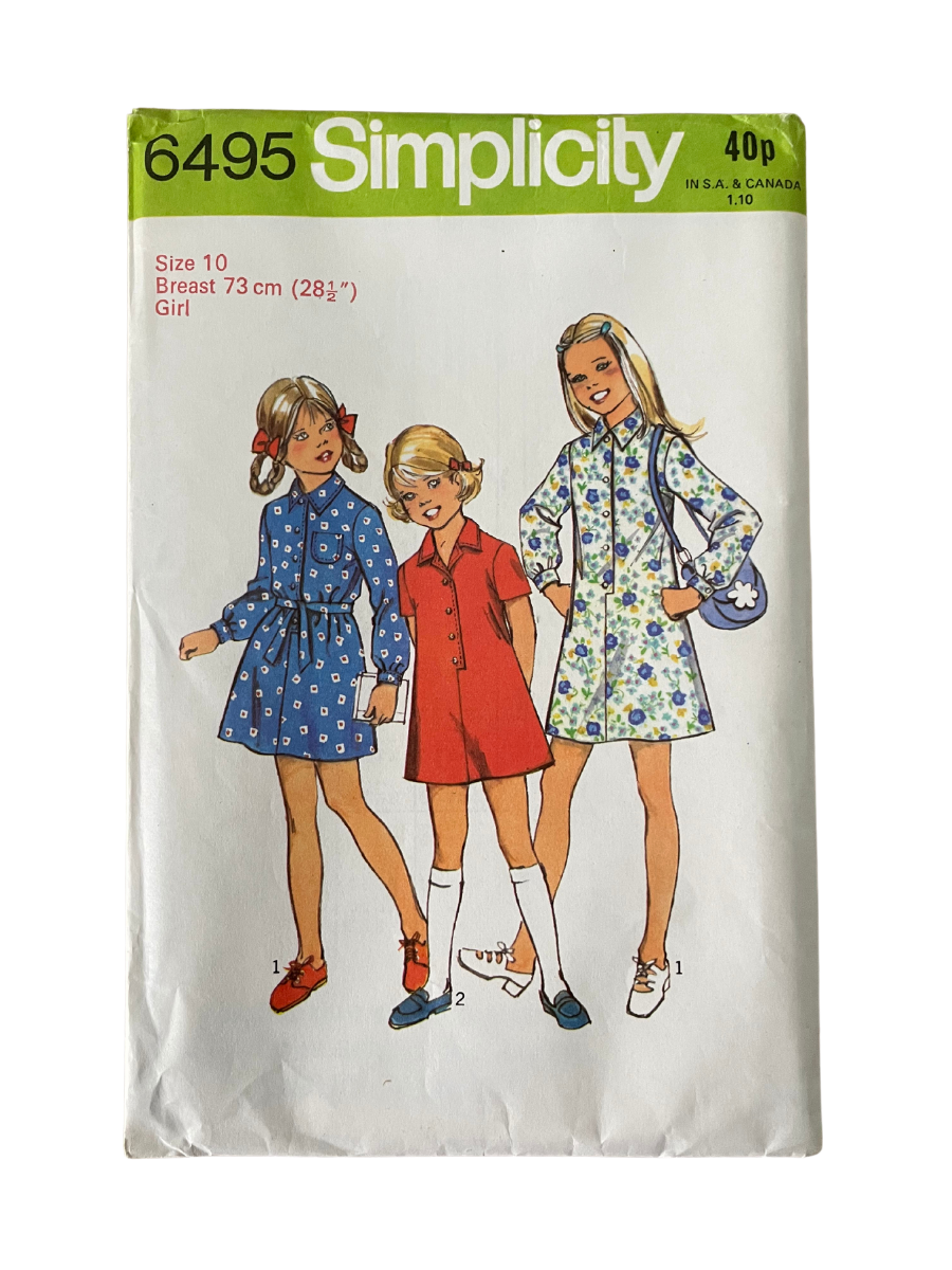 Simplicity 6495 Girls Size 10 Dress FF