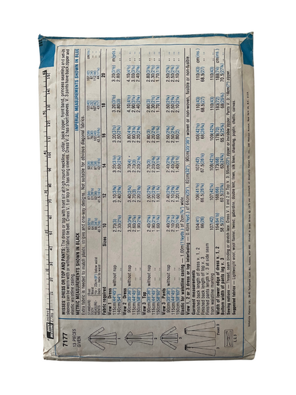 Simplicity 7177 Womens Size 14 Dress Top Trousers FF