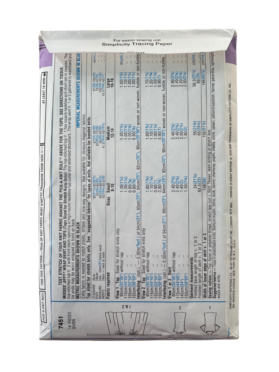 Simplicity 7806 Womens Size 16 Dress