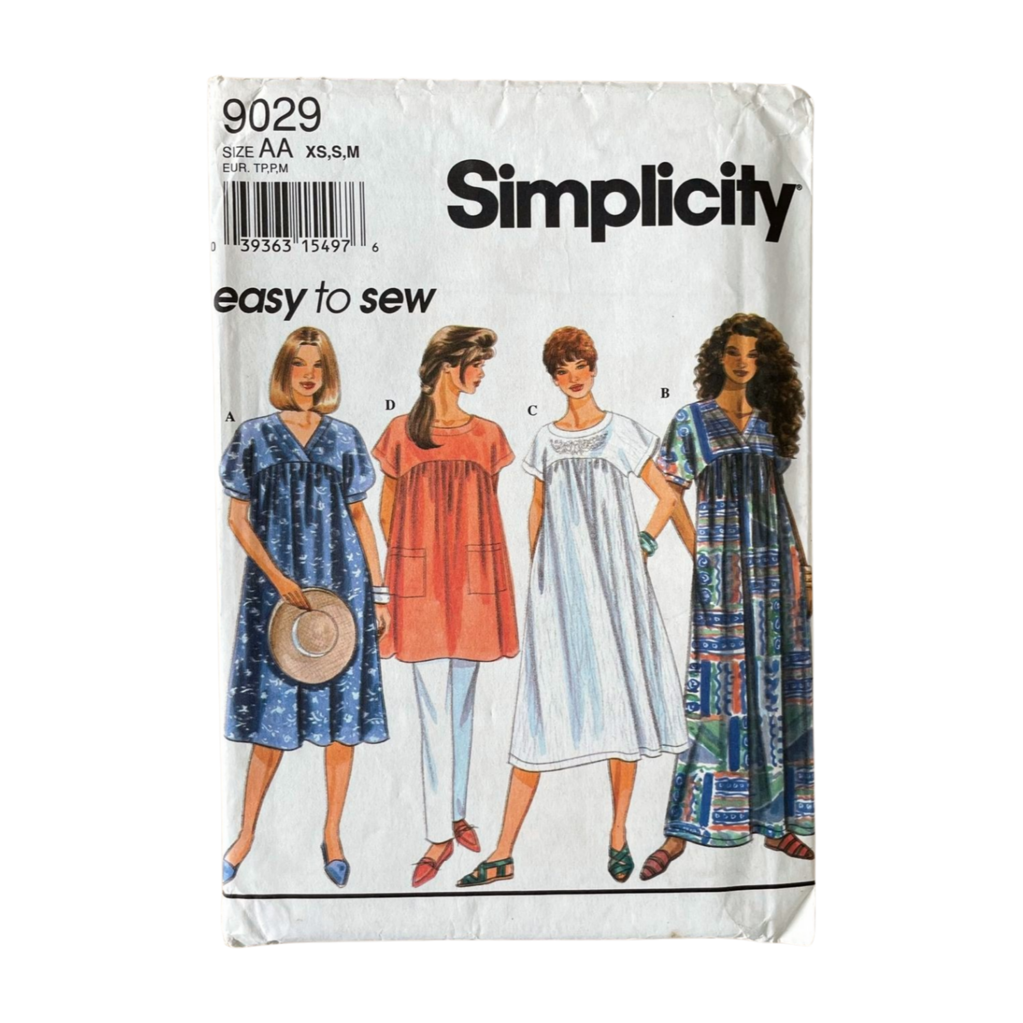 Simplicity 9029 Womens Size XS-M Dress Tunic FF