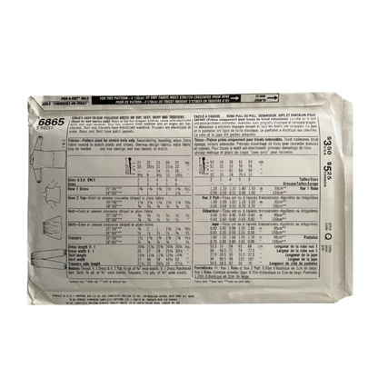 Simplicity 6865 Girls Size 4-6 Dress Top Skirt Trousers FF