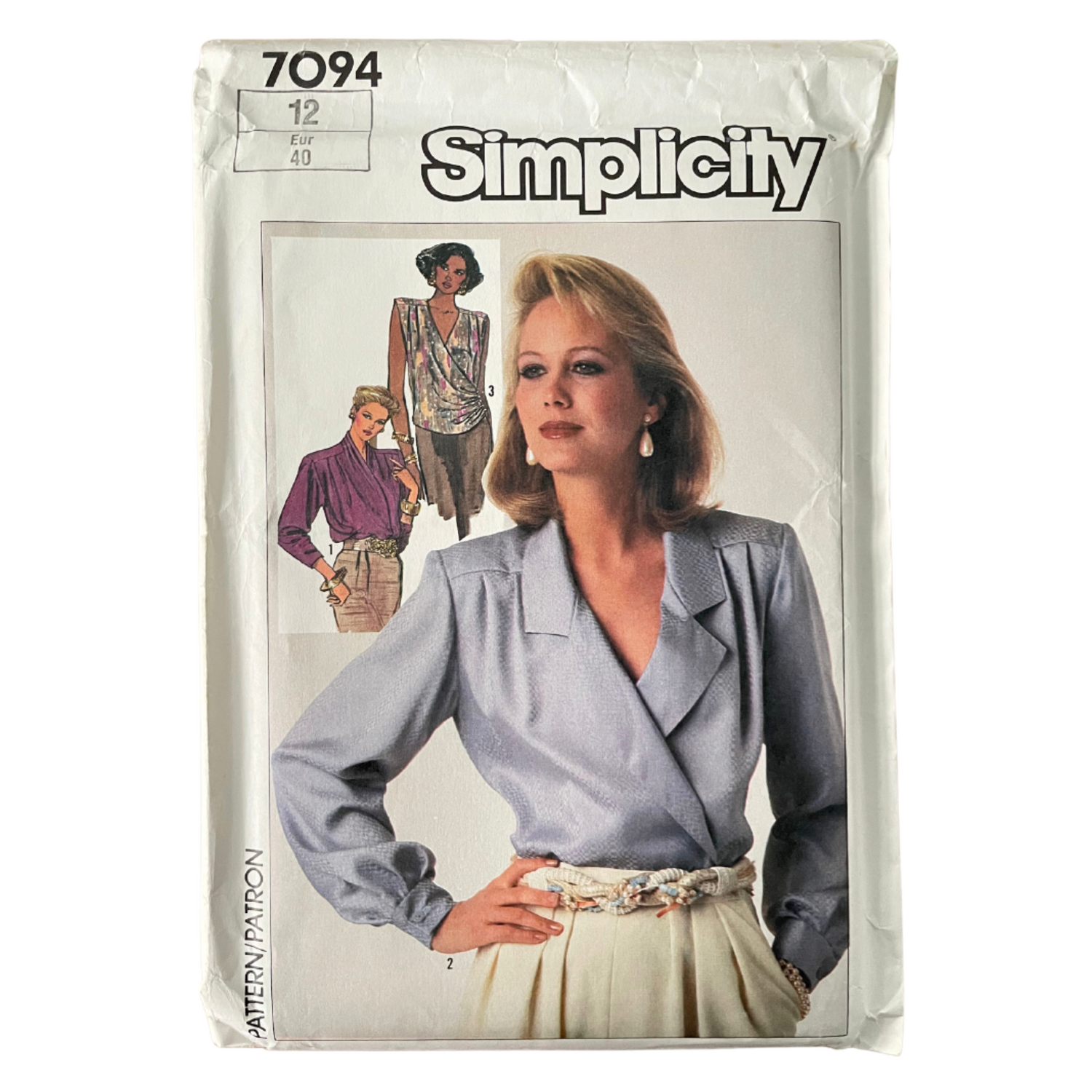 Simplicity 7094 Womens Size 10 UK Blouse Shirt Top FF