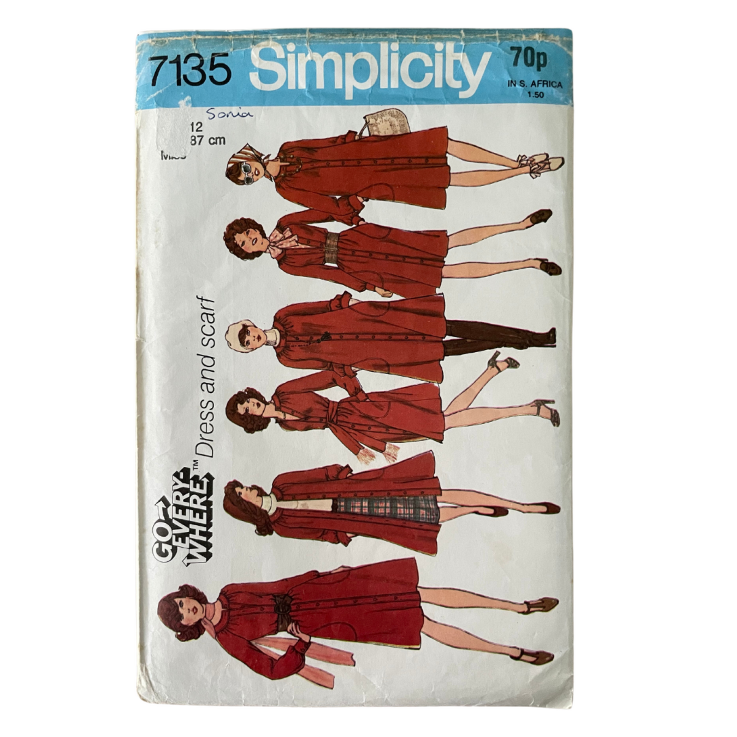 Simplicity 7135 Womens Size 10 UK Dress FF