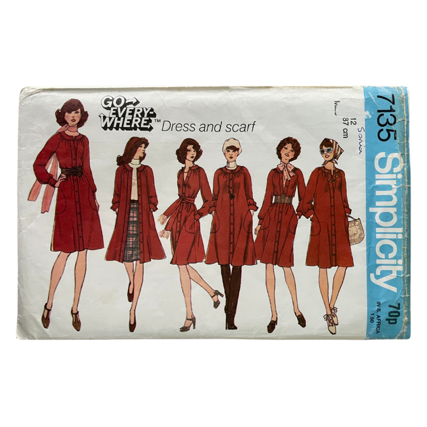 Simplicity 7135 Womens Size 10 UK Dress FF