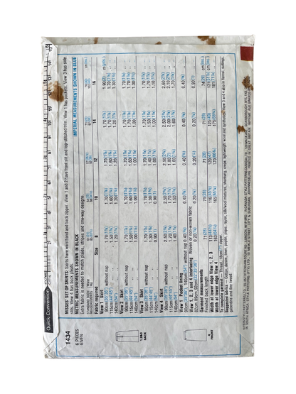 Style 1434 Womens Size 4-6 Skirt