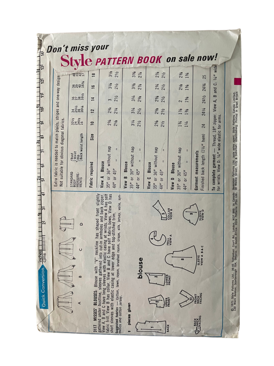 Style 3117 Womens Size 14 Blouse Shirt Top