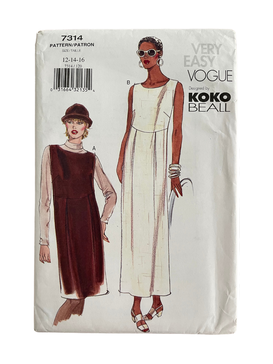 Vogue 7314 Womens Size 12-16 Dress FF